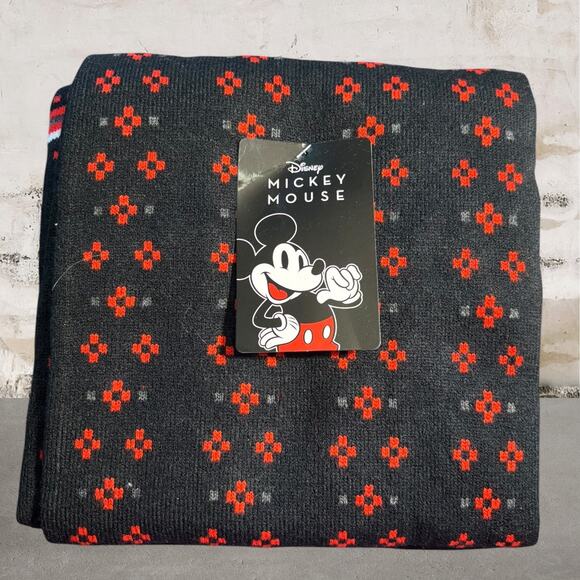 Disney Accessories - Disney BERSHIRE Mickey Mouse Black and Red Knit Scarf NWT